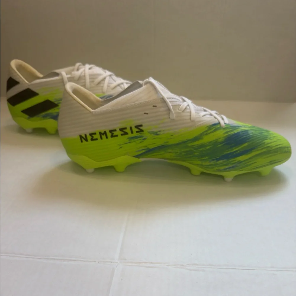 New! Adidas Nemeziz 19.2 Cleats – White & Lime Green Athletic Shoes (Men’s 11)